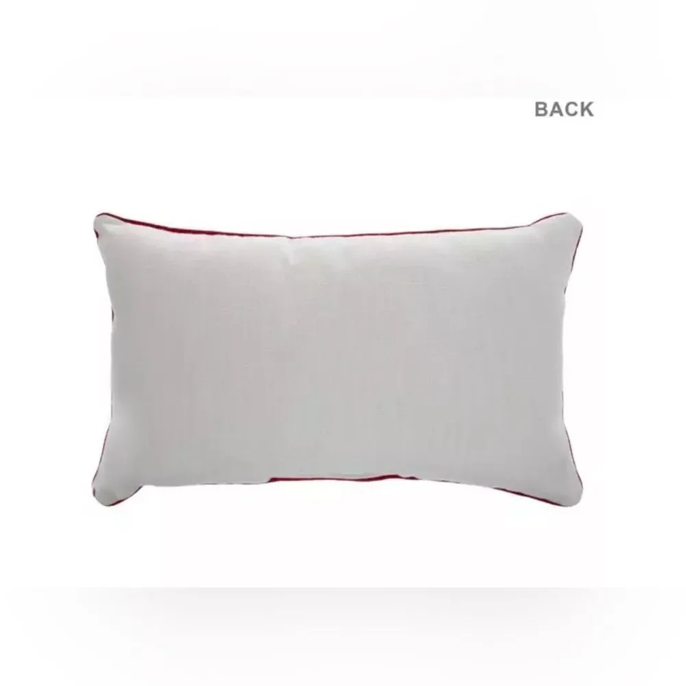 Plaid Christmas Trees Pillow Festive Holiday Pillow with Christmas Tree Design